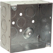 Raco Electrical Box, 30.3 cu in, Wall Box, 2 Gangs, Steel 8232